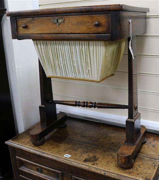 A William IV rosewood work table, W.55cm